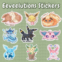 Eeveelution stickers